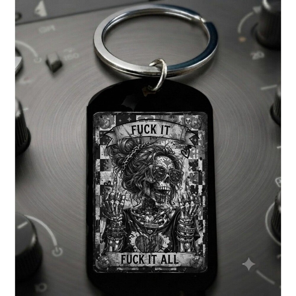 Life Art Skull Sugar Amazing Life Cute Finger Stainless Keychain Kiss Baby Sweet